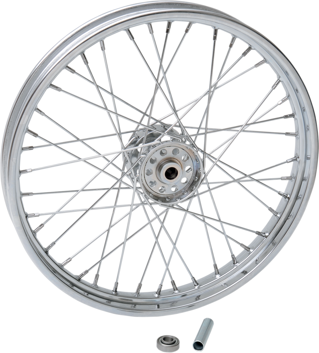 DRAG SPECIALTIES Front Wheel - Single Disc/No ABS - Chrome - 21"x2.15" - '67-'72 FL 64438