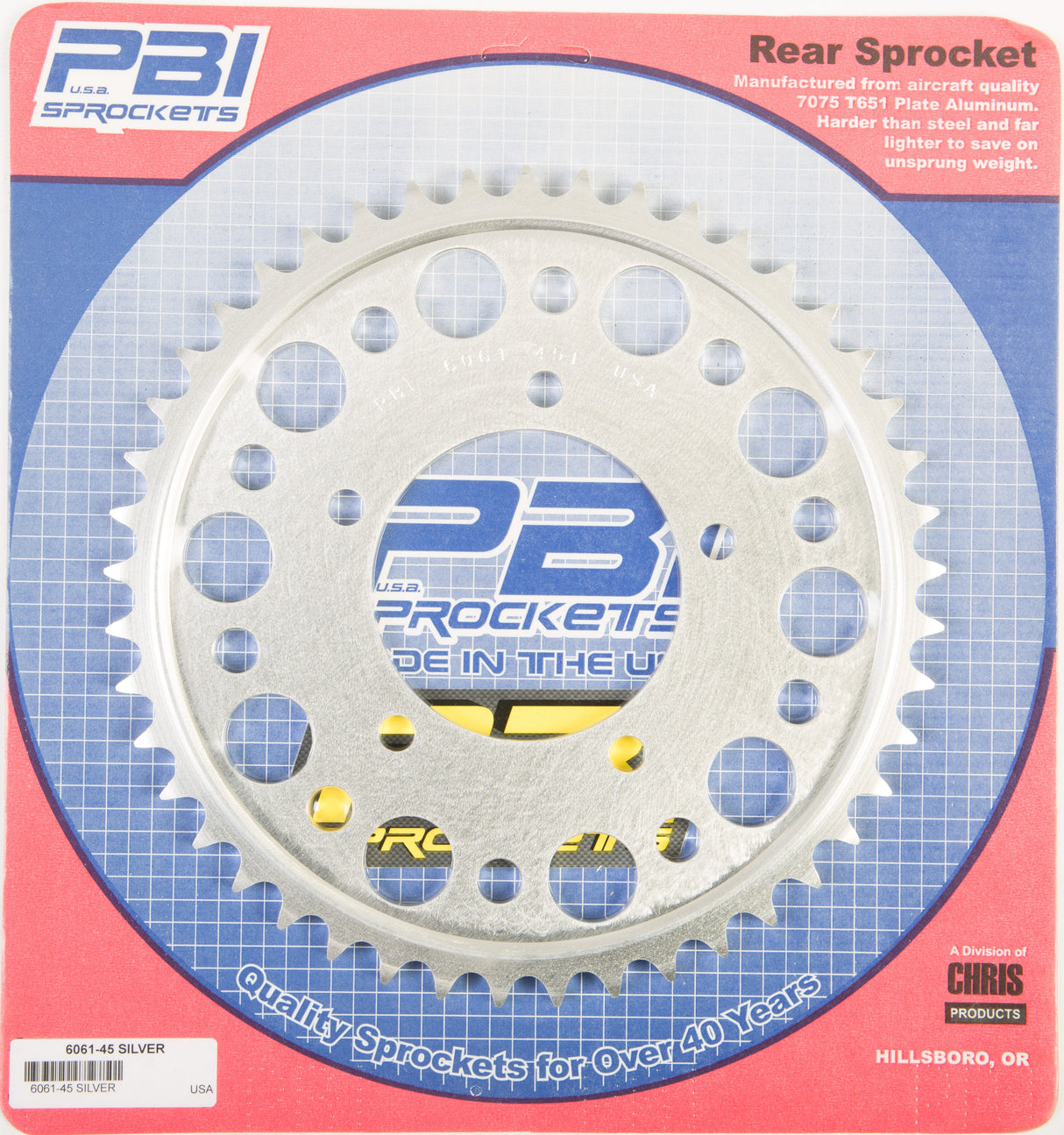 PBIRear Sprocket Aluminum 45t-525 Suz6061-45-4