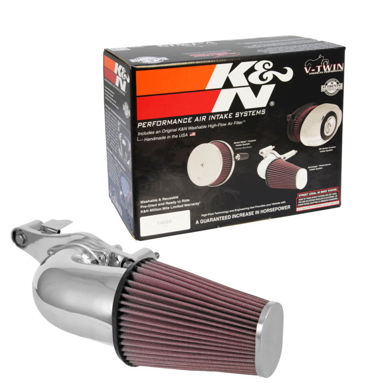 K&N 2017 Harley-Davidson H/D Touring Models Aircharger Performance Intake - Chrome 63-1138C