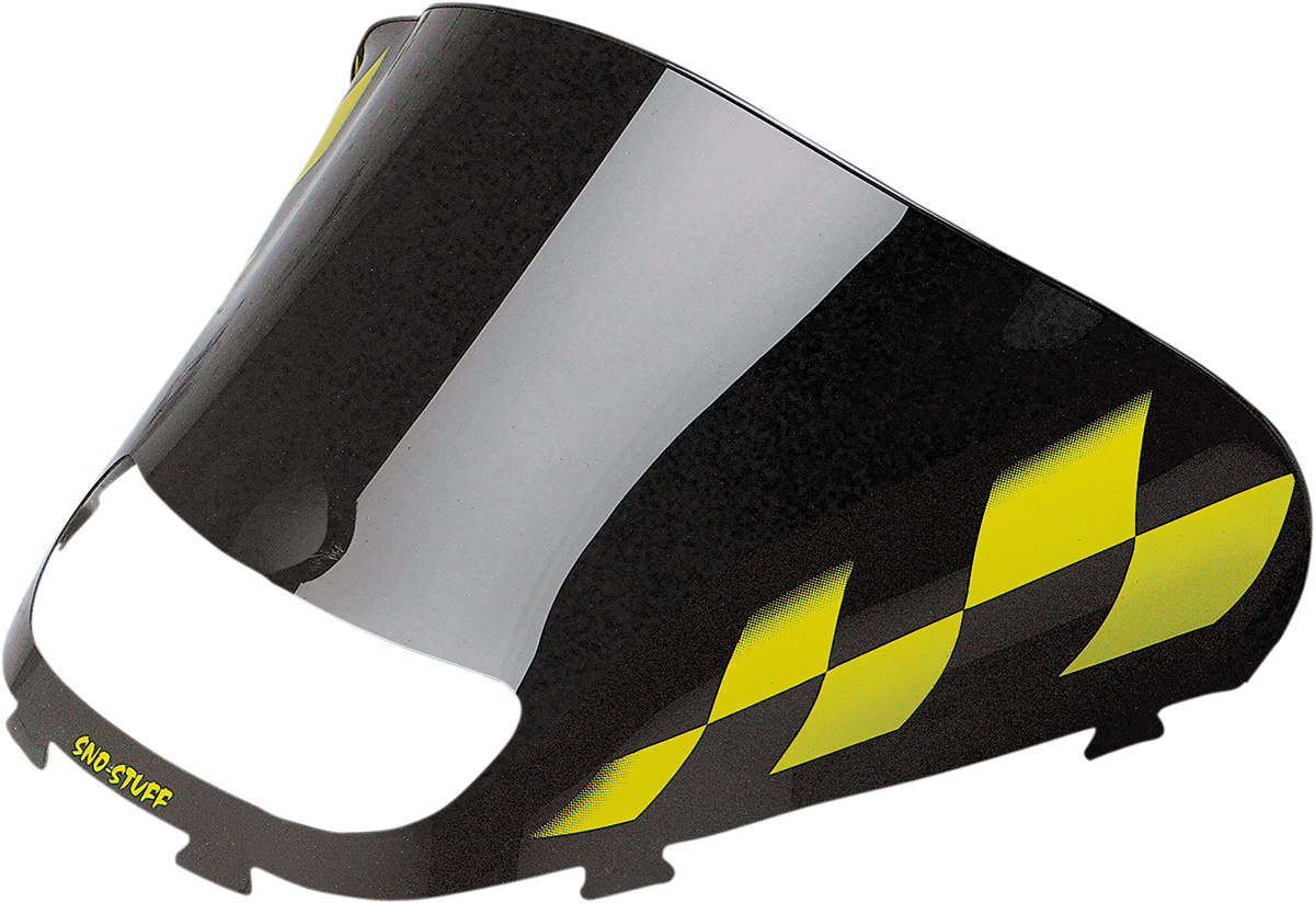 SNO STUFF Windshield - Black/Yellow Checkered - Ski Doo 479-475-57