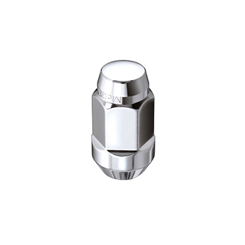 McGard Hex Lug Nut (Cone Seat Bulge Style) M14X1.5 / 22mm Hex / 1.635in. Length (4-Pack) - Chrome 64073