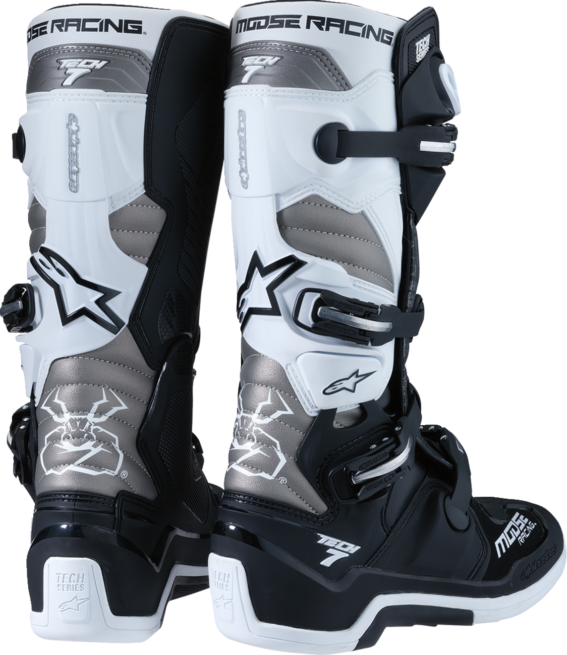 MOOSE RACING Tech 7 Boots - Black/White/Gray - US 10 0212024-153-10