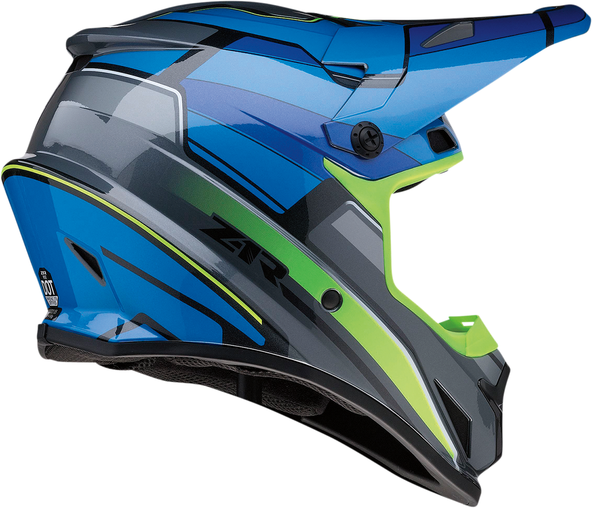 Z1R Rise Helmet - MC - Blue/Hi-Viz - 3XL 0110-7198