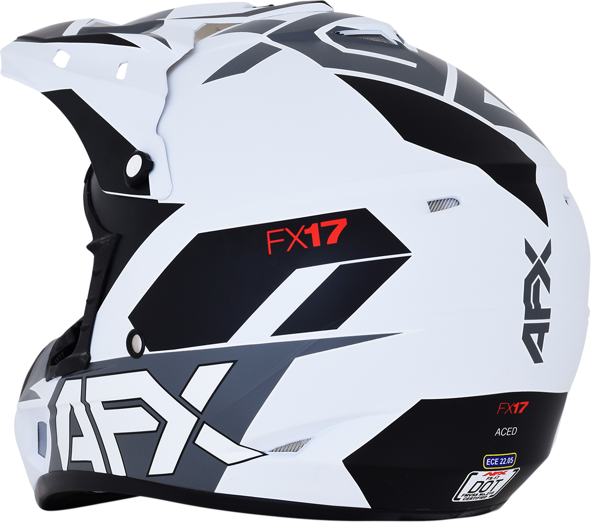 AFX FX-17 Helmet - Aced - Matte White/White - XL 0110-6497