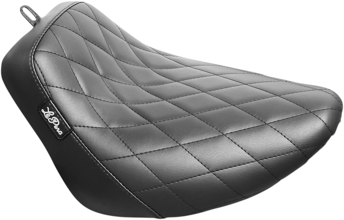 LE PERA Bare Bones Solo Seat - Diamond Stitch - Black - Softail LY-007DM