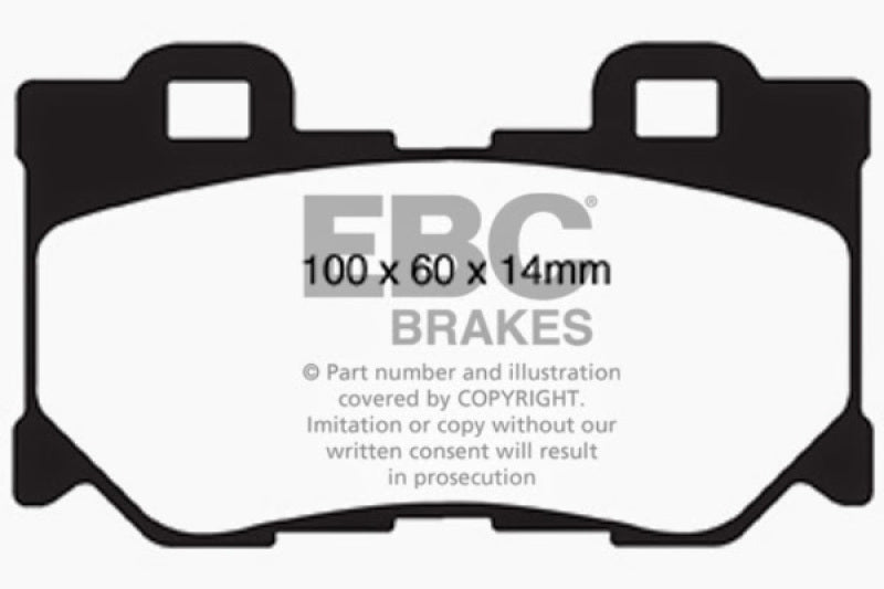 EBC 08-13 Infiniti FX50 5.0 Redstuff Rear Brake Pads DP31824C