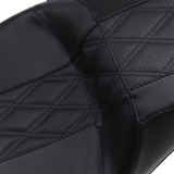 LE PERA Outcast GT-2 Seat - 2-Up - Without Backrest - Black Double Diamond - Perforated LK-997GT2