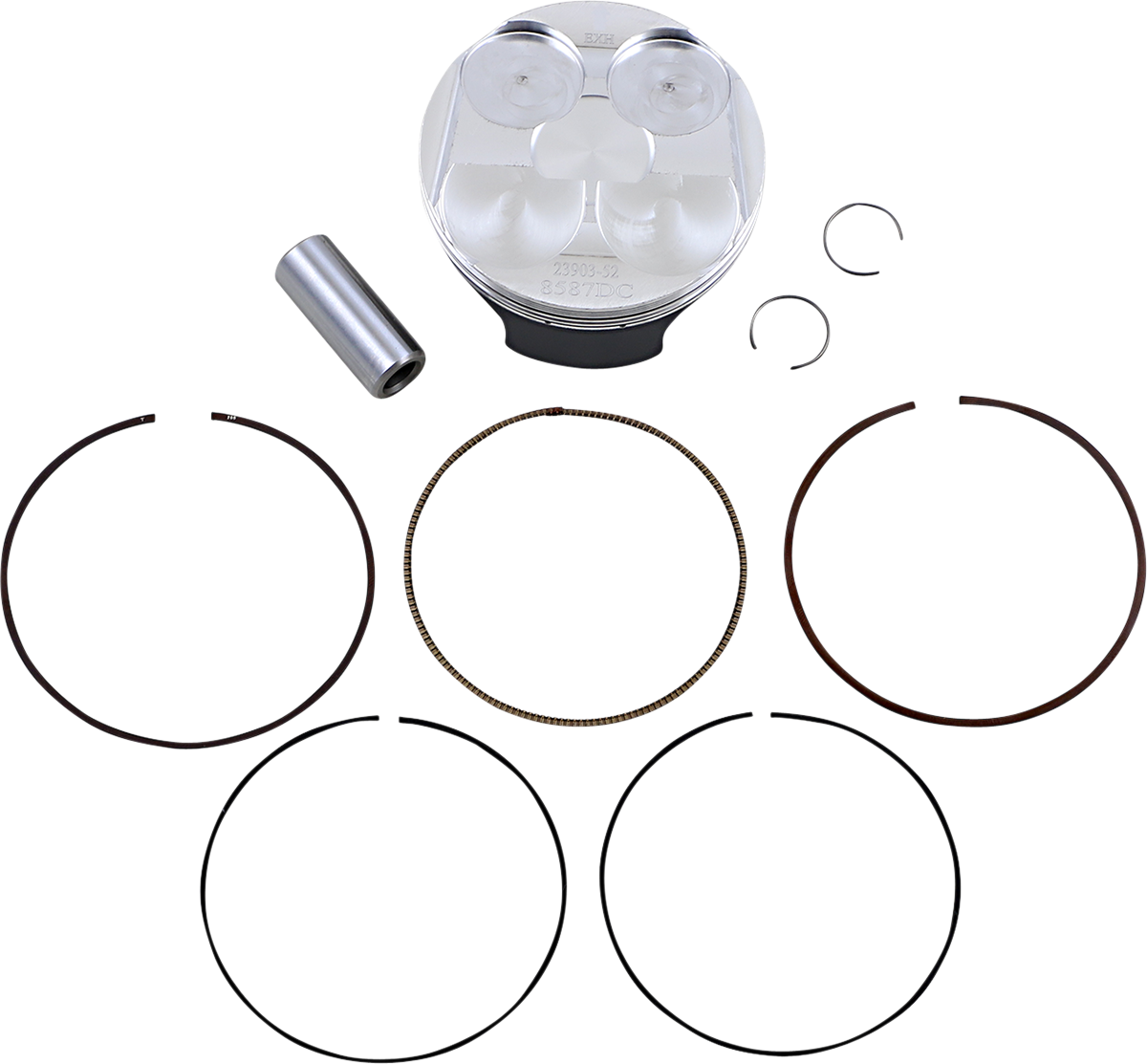 WOSSNER Piston Kit - CRF250R - 77.97 mm 8587DC