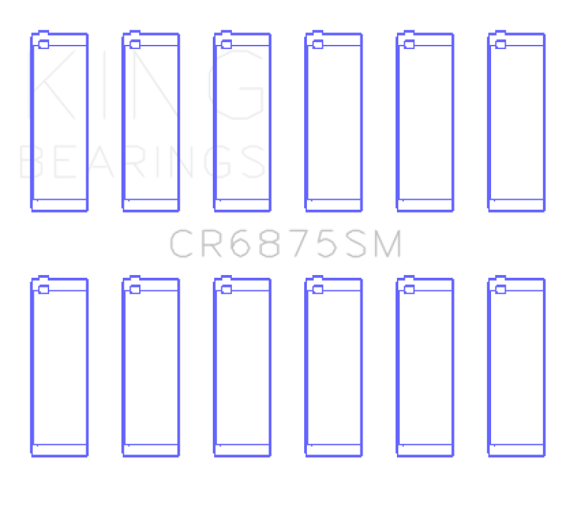 King Mercedes Benz OM 642 Sputter Replacement Connecting Rod Bearing +0.25 Oversize GCR6875SM0.25