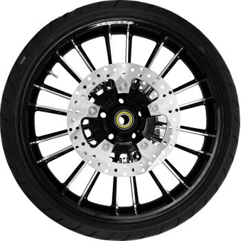 COASTAL MOTO Atlantic Front Wheel - Black Cut (21") | Rotors (11.8") | Dunlop Tire (130/60B21) PKG-ATL213BC-ABST