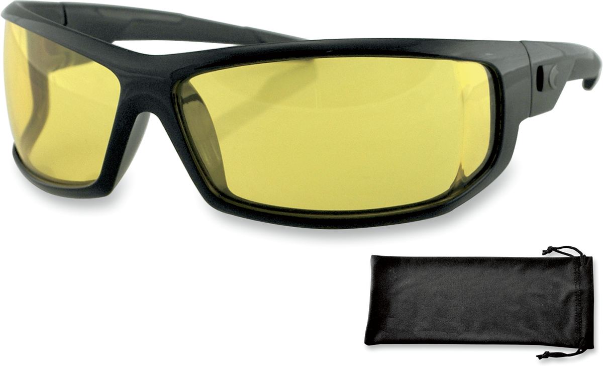 BOBSTER AXL Sunglasses - Gloss Black - Yellow EAXL001Y