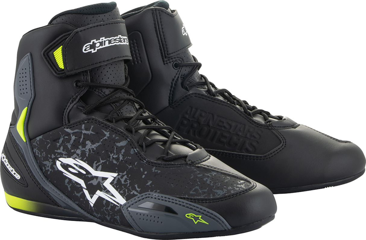 ALPINESTARS Faster-3 Shoes - Black/Yellow - US 8 2510219-155-8