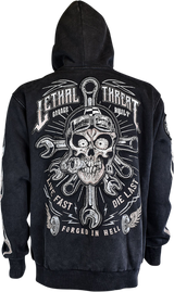 LETHAL THREAT Live Fast, Die Last Zip Hoodie - Black - 2XL HD84064XXL