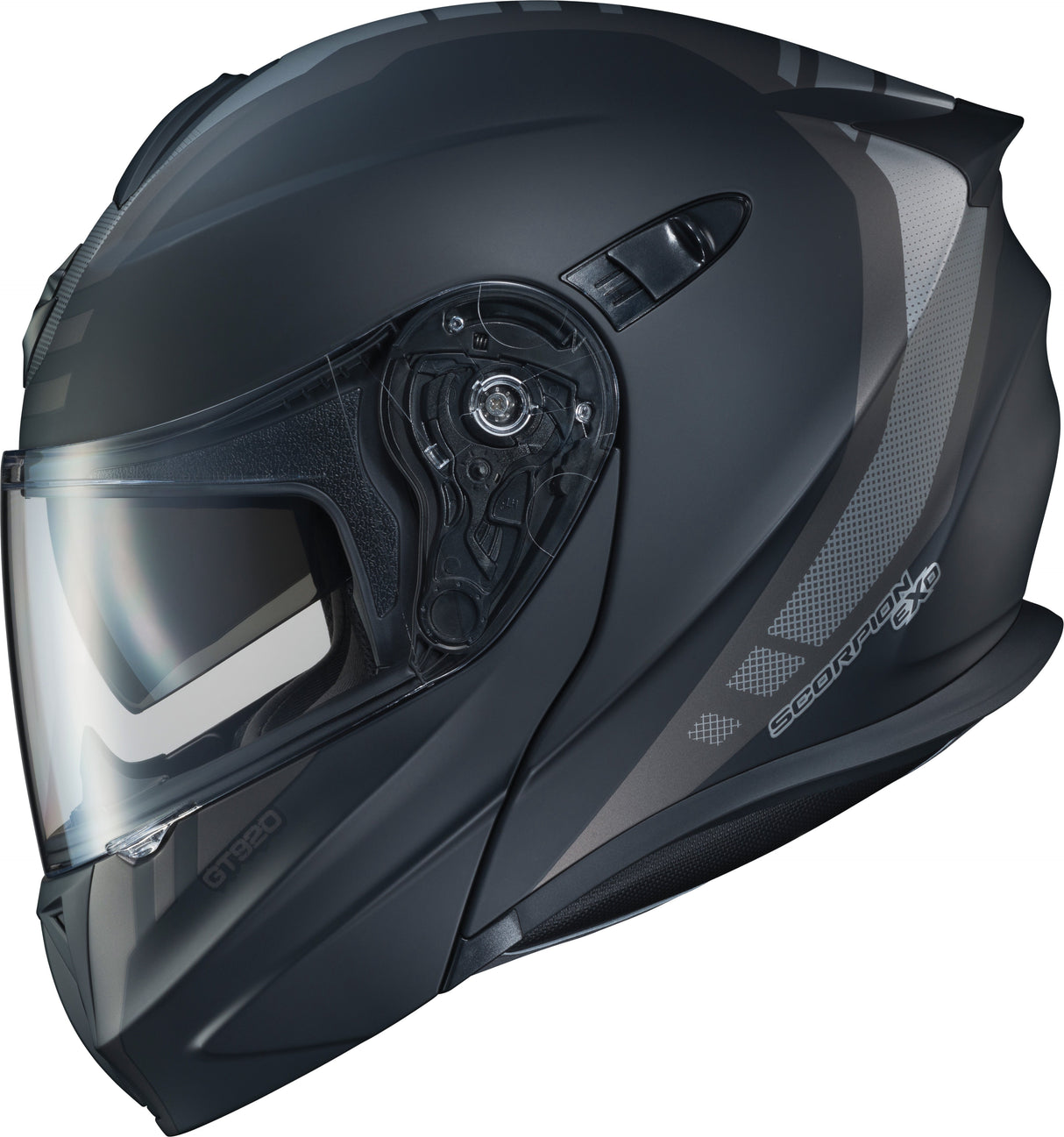 SCORPION EXO Exo-Gt920 Modular Helmet Unit Matte Black/Dark Grey Lg 92-1635