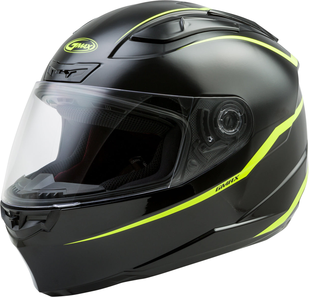 GMAX Ff-88 Full-Face Precept Helmet Black/Hi-Vis Yellow 3x G1884609