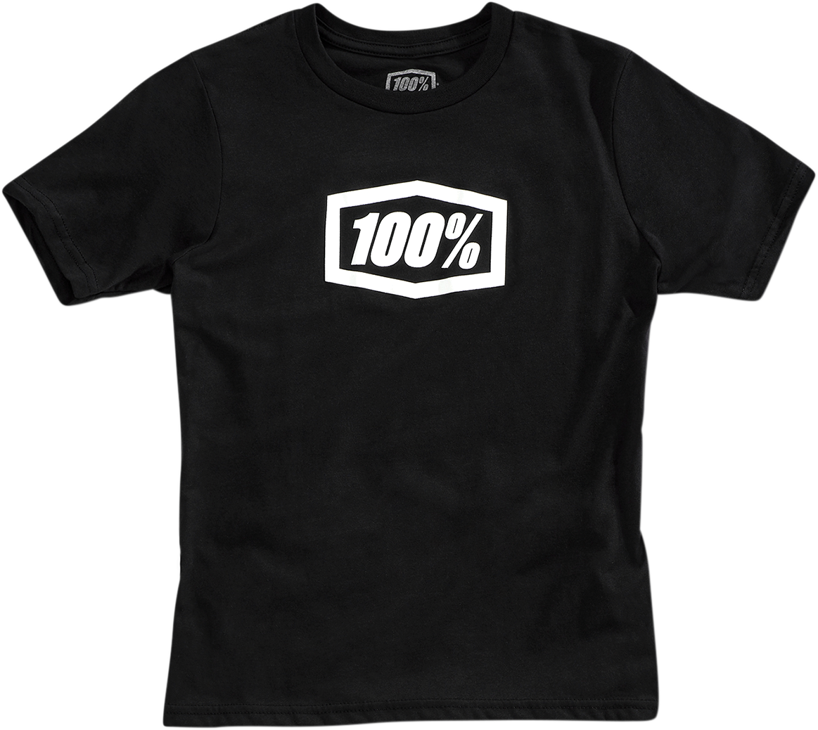 100% Youth Icon T-Shirt - Black - Large 20001-00006