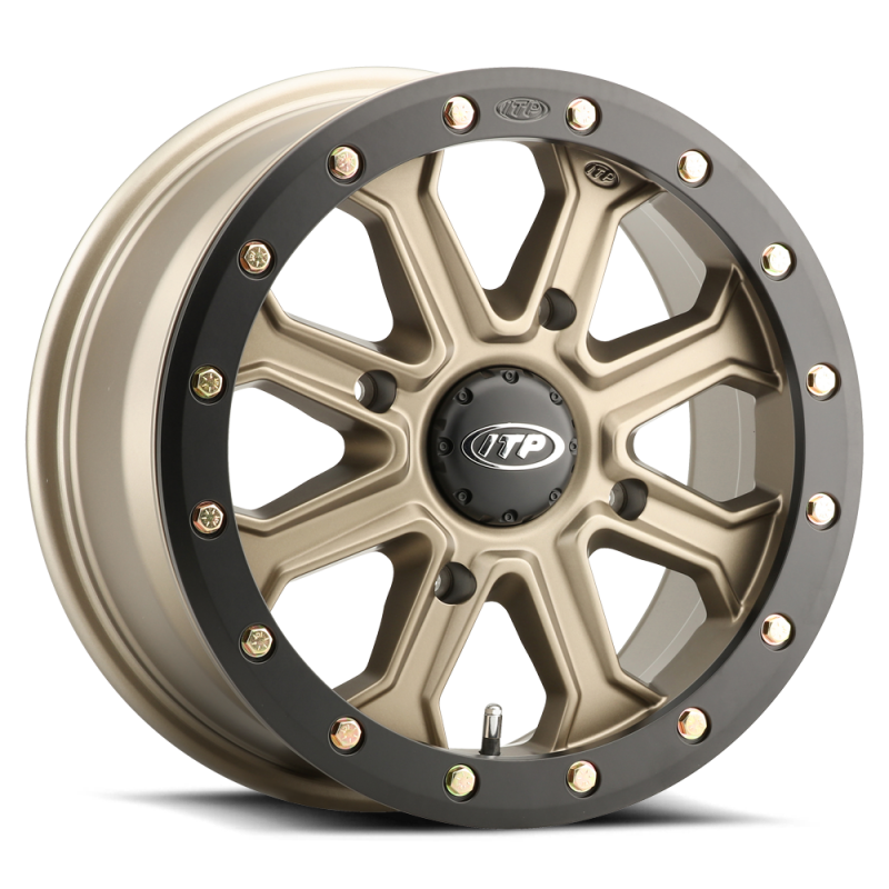 ITP Inertia 15x7 / 4x137 BP / 40mm Offset Bronze w/ Black Ring Wheel 1522529729B