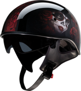 Z1R Vagrant Helmet - Red Catrina - Black/Red - Medium 0103-1315