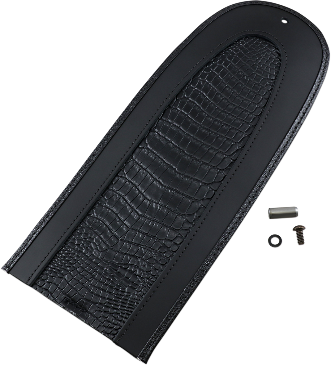 DRAG SPECIALTIES Fender Skin - Embossed Faux Gator Leather Center 1405-0148