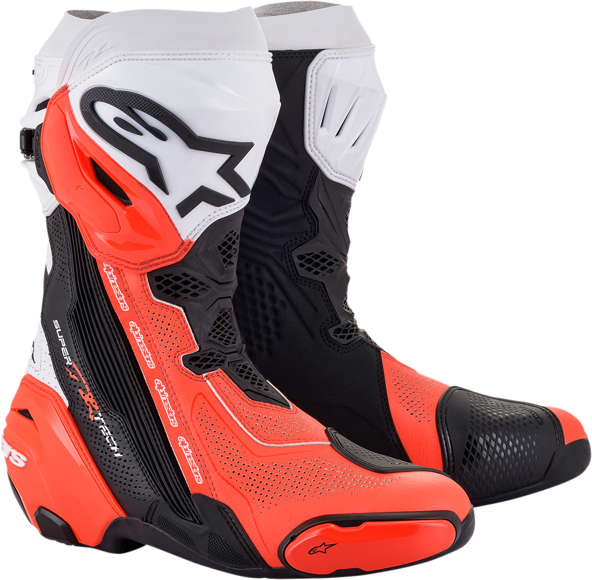 ALPINESTARS Supertech V Boots - Black/Fluo Red/White - US 8 / EU 42 2220121-124-42