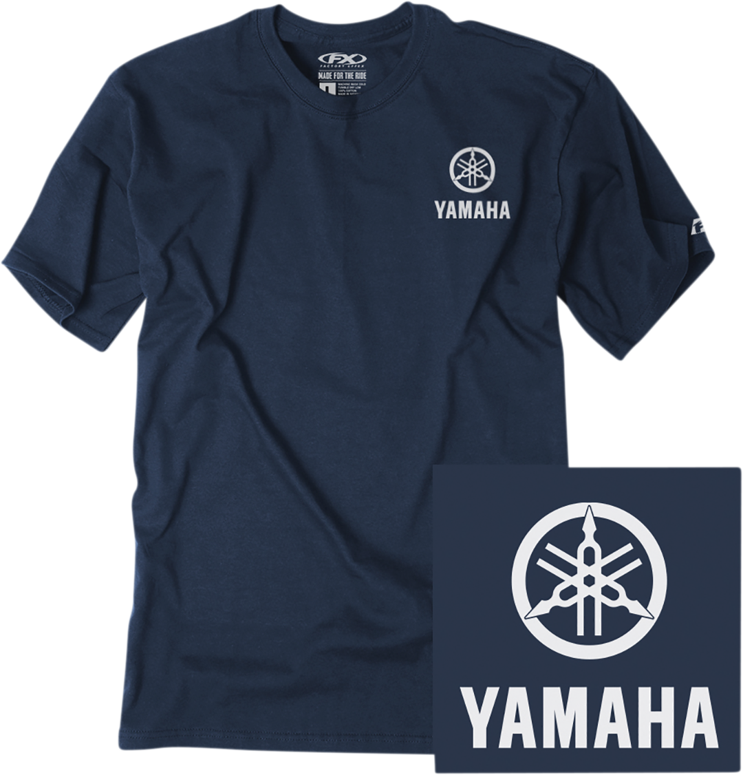 FACTORY EFFEX Yamaha Icon T-Shirt - Navy - Medium 24-87202