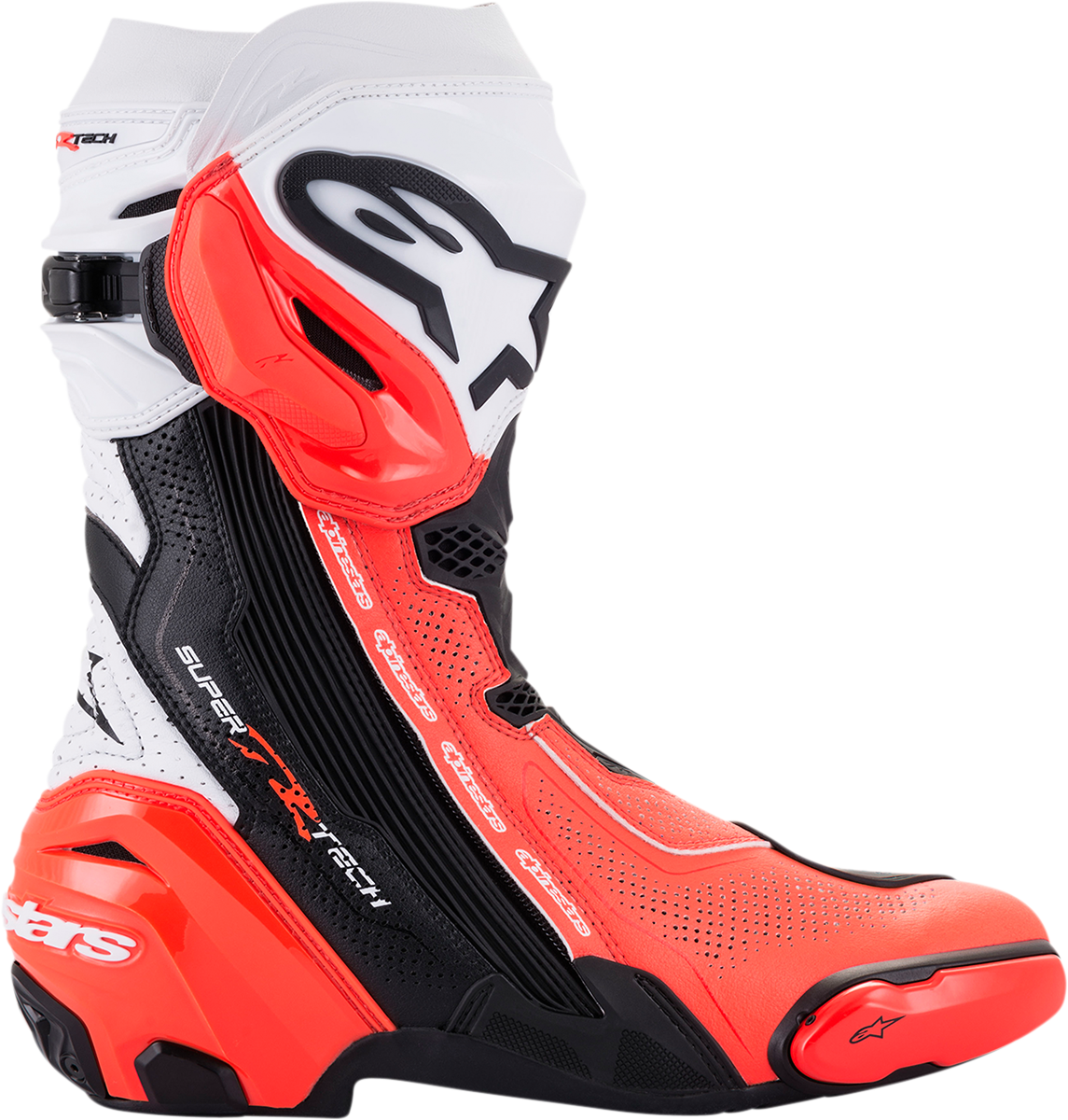 ALPINESTARS Supertech V Boots - Black/Fluo Red/White - US 10.5 / EU 45 2220121-124-45