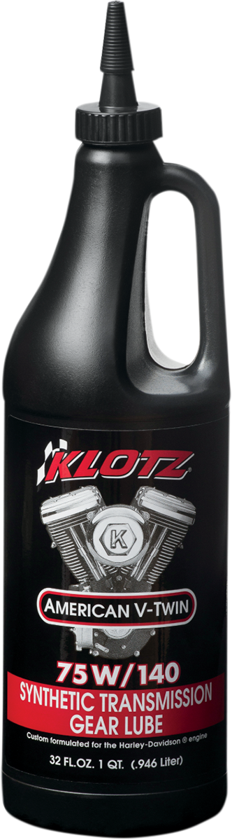 KLOTZ OIL Big Twin Synthetic Transmission Lube - 75W-140 - 1 U.S. quart KH-GL140