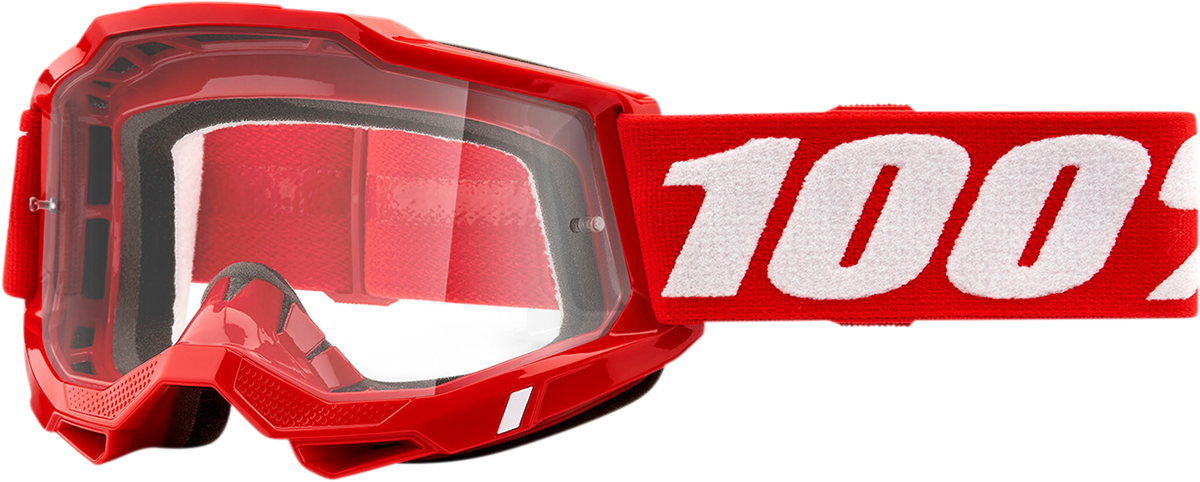 100% Accuri 2 OTG Goggles - Red - Clear 50018-00005