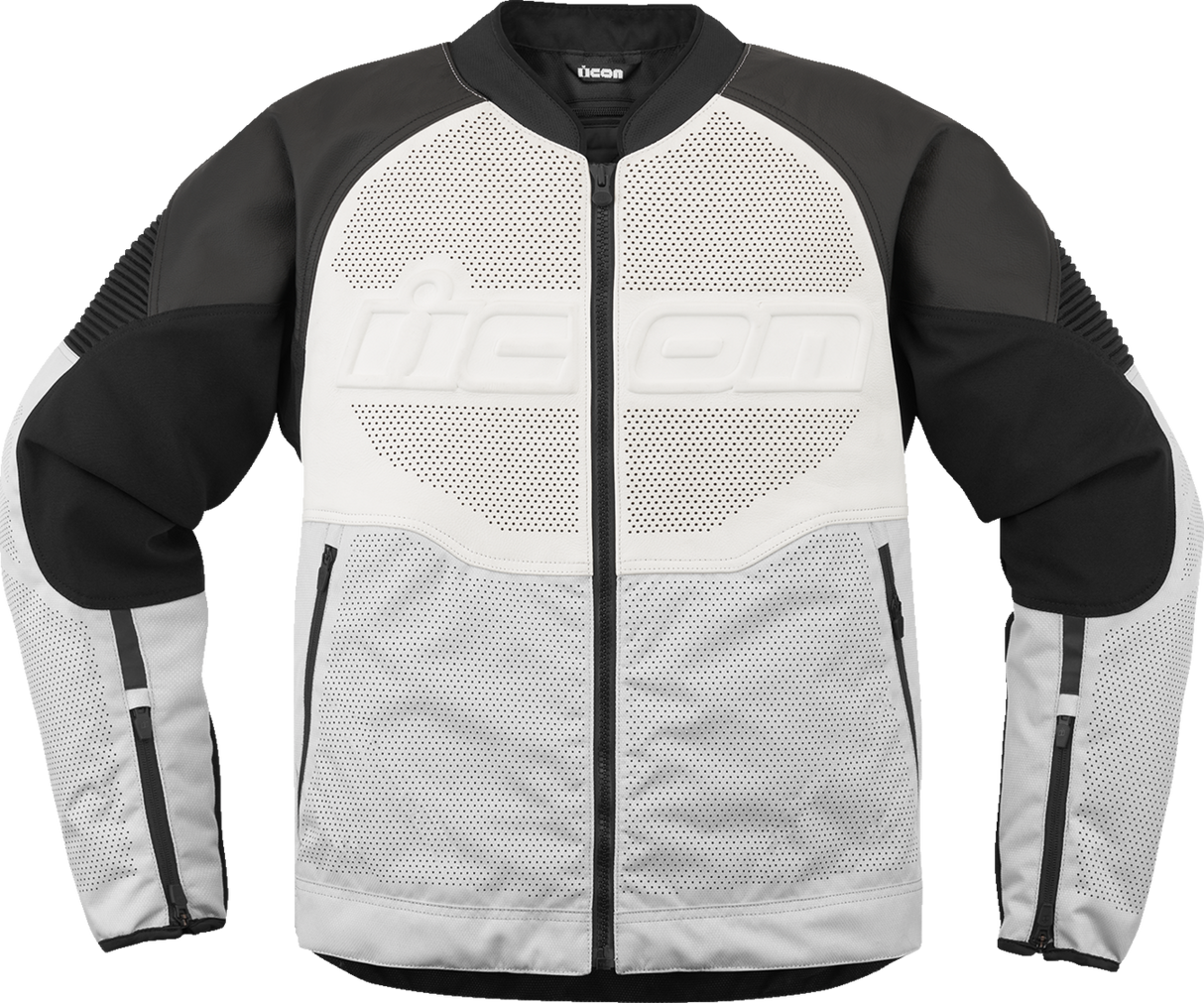 ICON Overlord3™ Leather Jacket - White - Large 2810-4120