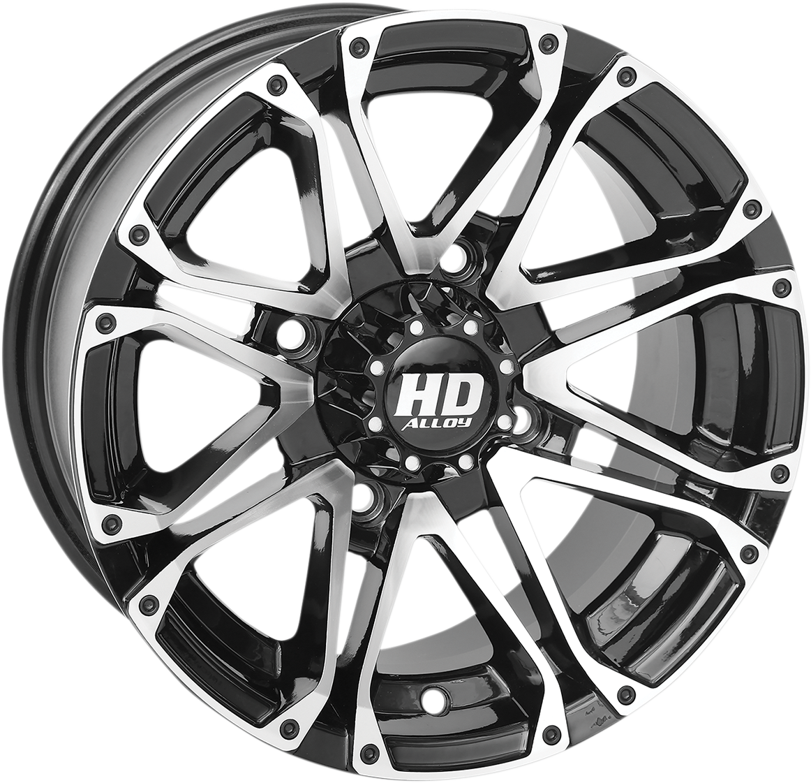 STI TIRE & WHEEL HD3 Wheel - Rear - Machined Black - 12x7 - 4/110 - 2+5 (-47 mm) 12HD301