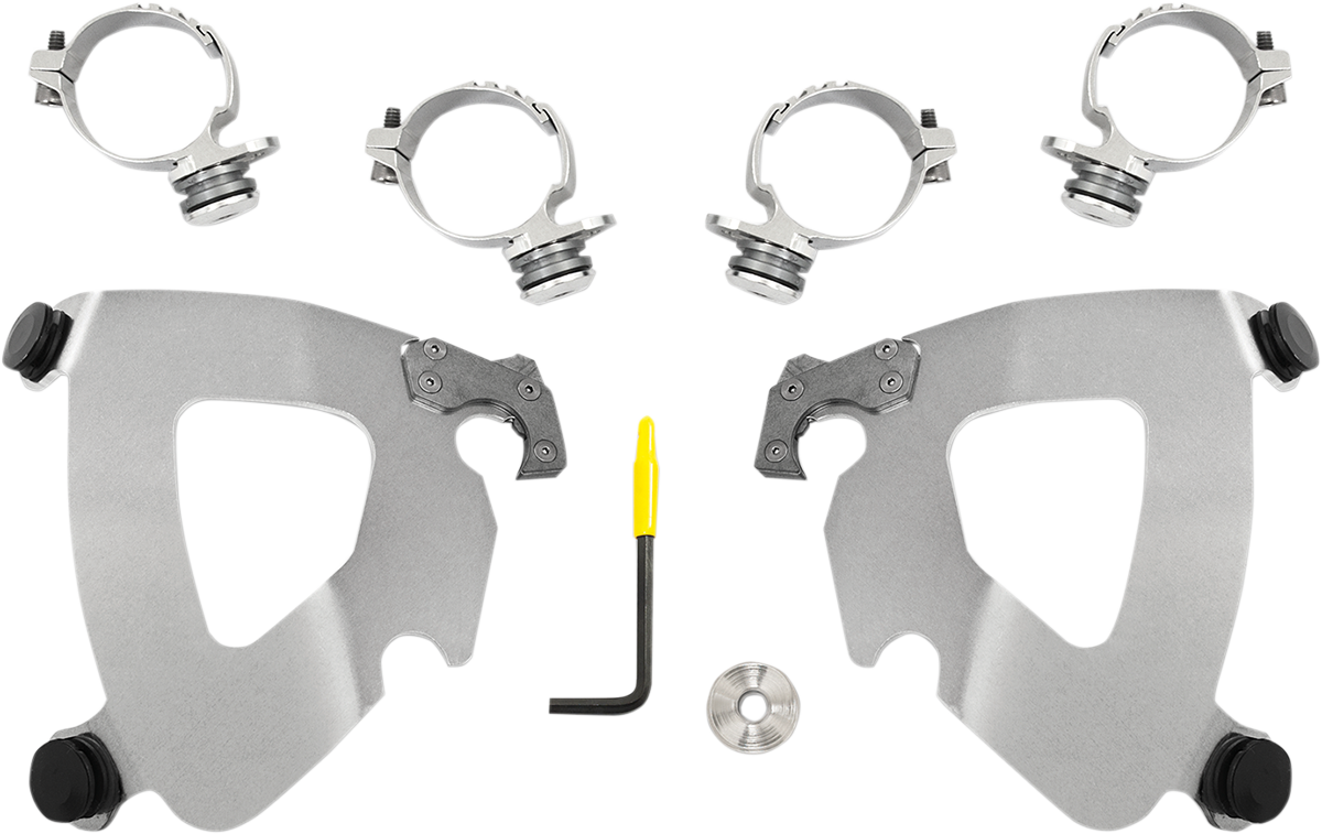 MEMPHIS SHADES Gauntlet Mounting Kit - Polished - FXDL '14-'17 MEK2014