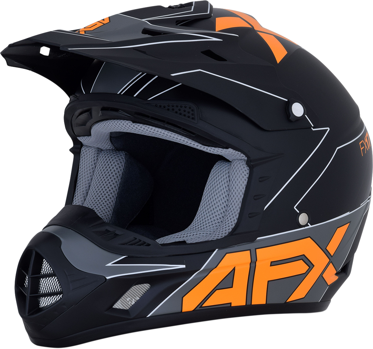 AFX FX-17 Helmet - Aced - Matte Black/Orange - 2XL 0110-6508