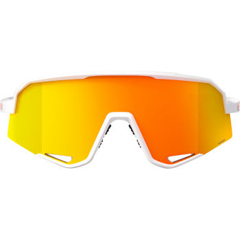 100%  Slendale Sunglasses - Matte White - HiPER Red Multimirror 60057-00004