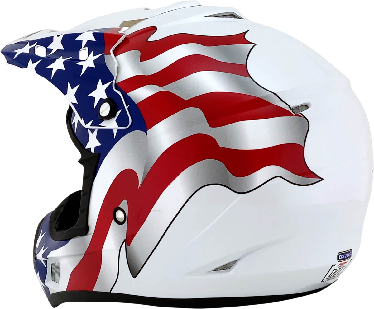 AFX FX-17 Helmet - Flag - White - Large 0110-2377