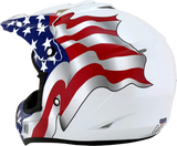 AFX FX-17 Helmet - Flag - White - Large 0110-2377