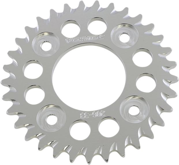 VORTEX Aluminum Sprocket - Silver - Rear - 33 Tooth 206-33