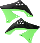 ACERBIS Radiator Shrouds - Black/Green 2141711043