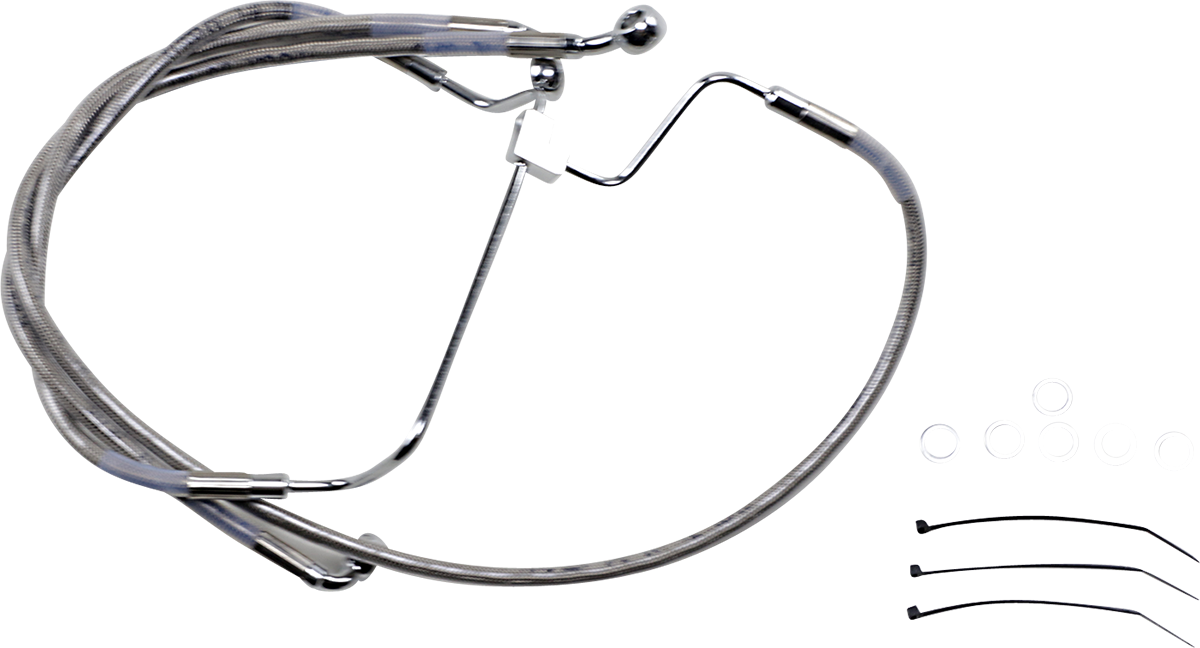 DRAG SPECIALTIES Brake Line - +6" - Stainless Steel 614085-6