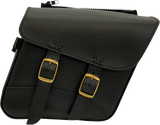 WILLIE & MAX LUGGAGE Brass Monkey Saddlebags - Slant - Brass - Small 59588-08