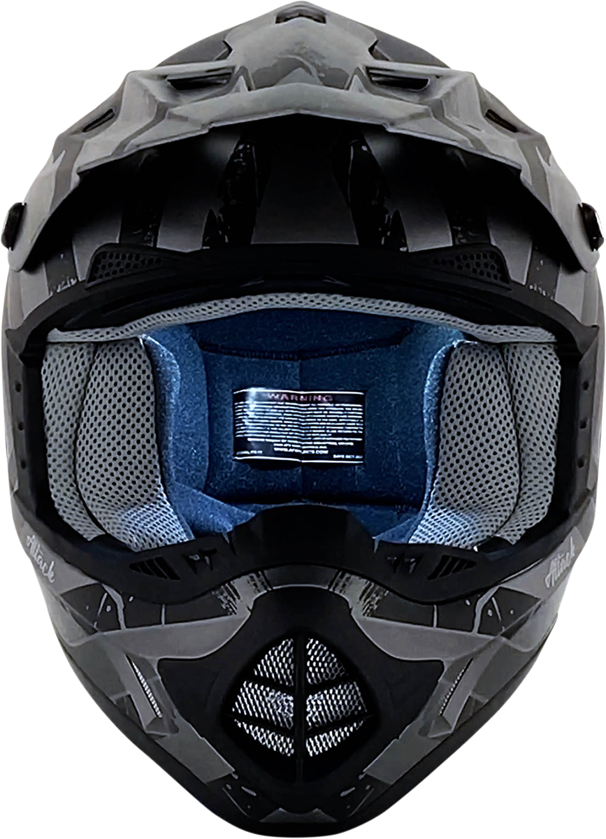 AFX FX-17 Helmet - Attack - Frost Gray/Matte Black - Small 0110-7137