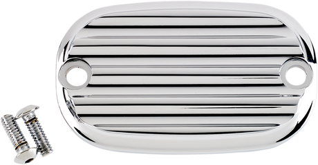 JOKER MACHINE Master Cylinder Cover - Finned - Chrome 08-01FN