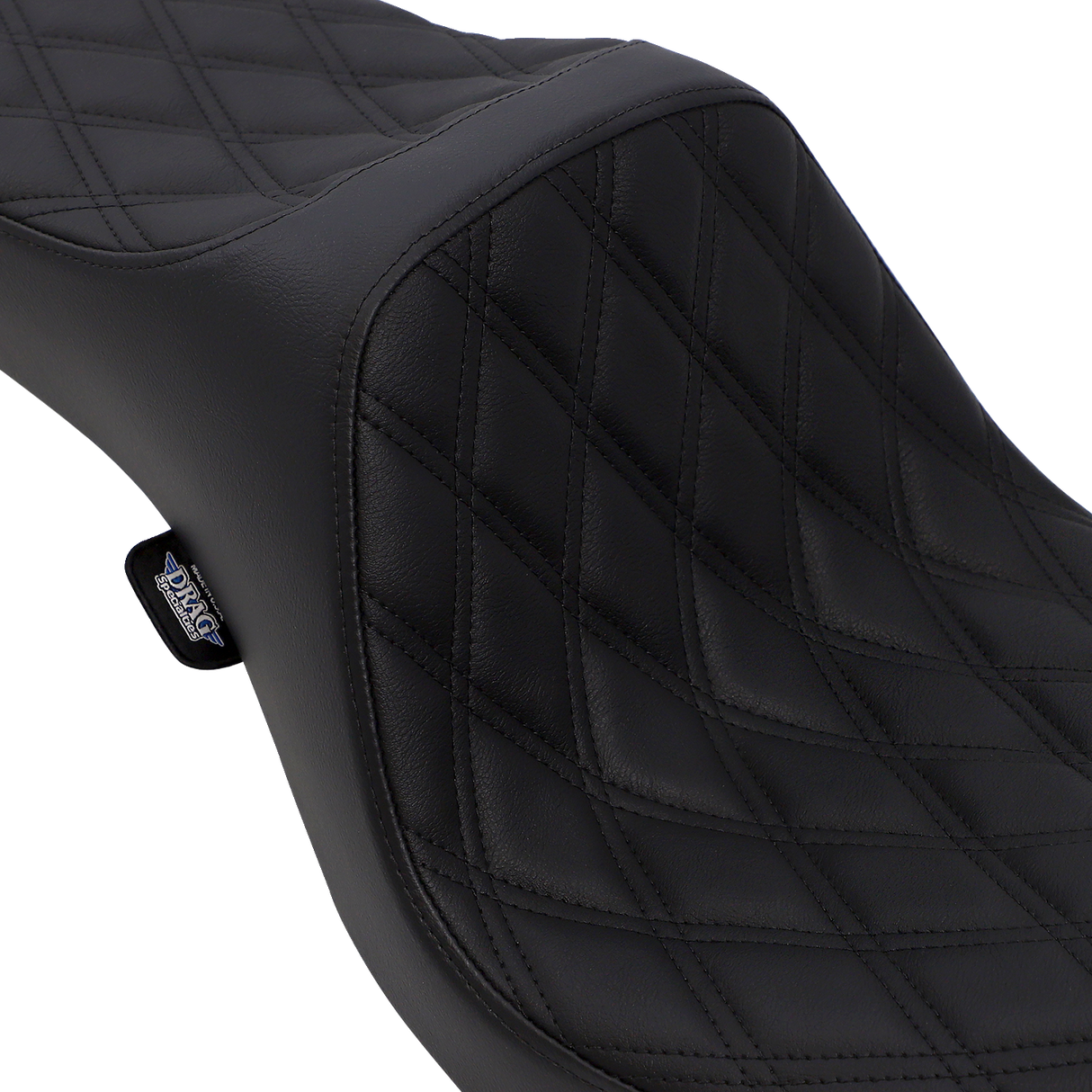 DRAG SPECIALTIES Predator III Seat - Double Diamond - Black Stitching 0803-0602