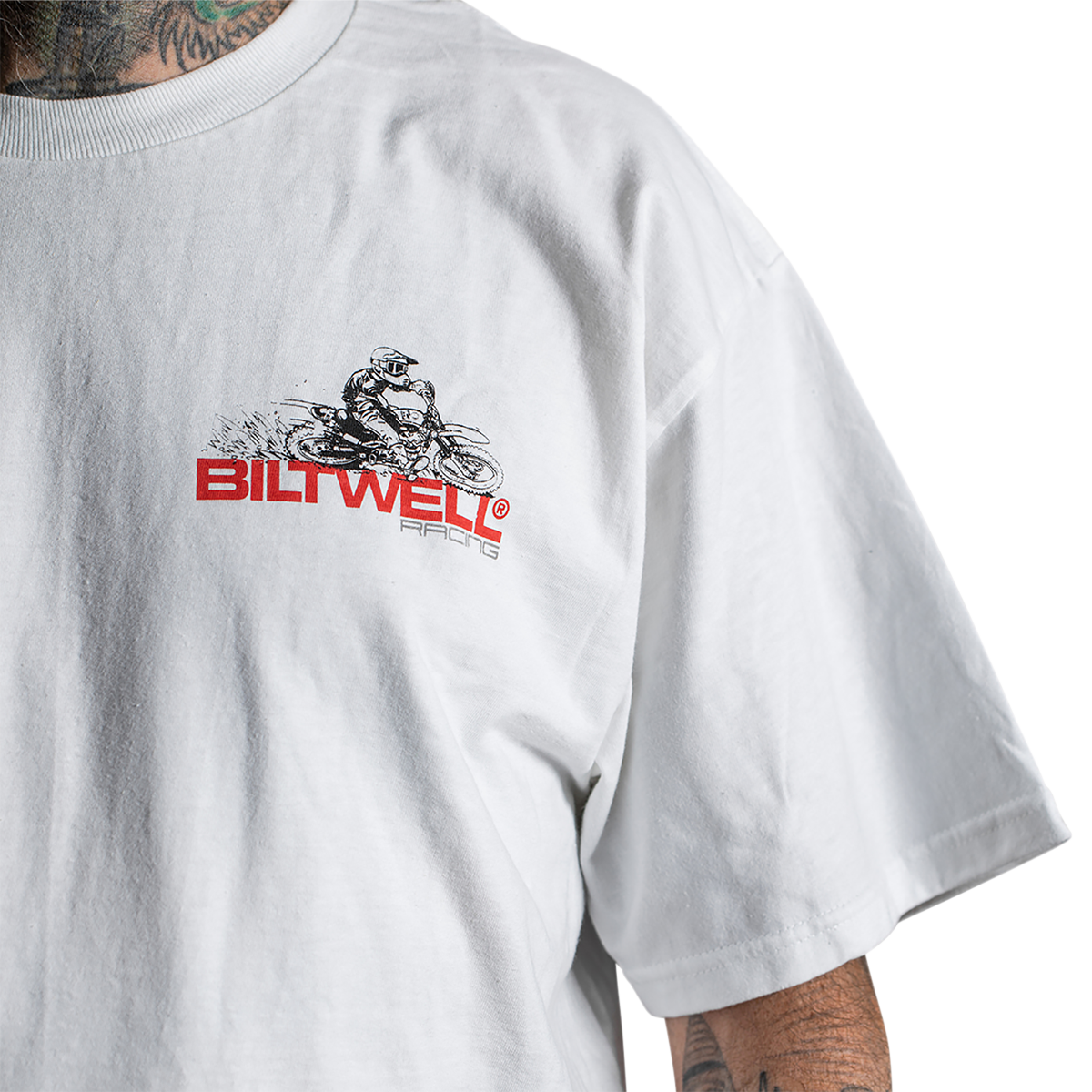 BILTWELL Spare Parts T-Shirt - White - Large 8101-054-004