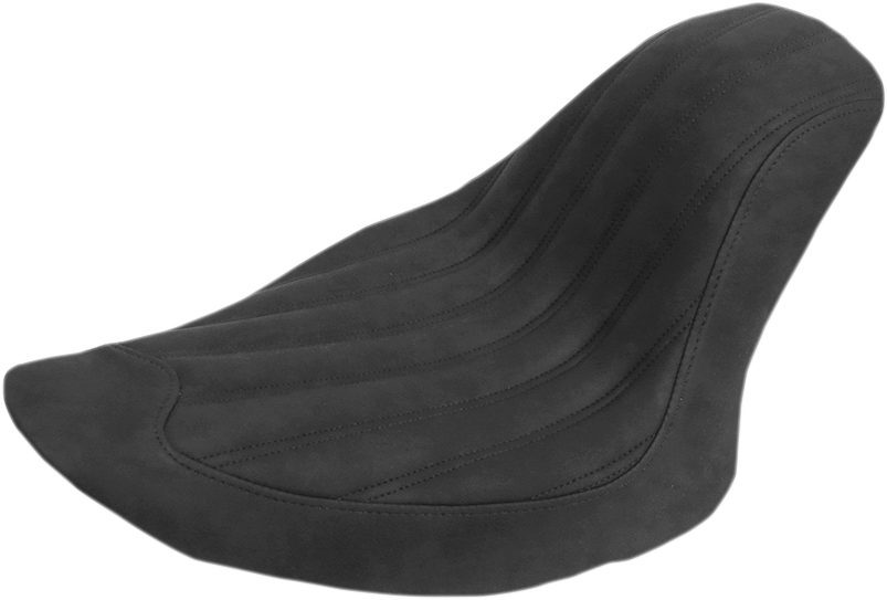 SADDLEMEN Knuckle Solo Seat - Ribbed - Black - FB 806-12-0023