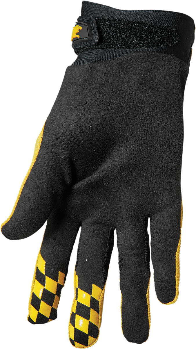 THOR Hallman Digit Gloves - Black/Yellow - Large 3330-6779