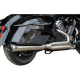 S&S CYCLE 2-into-1 Qualifier Exhaust System - Brushed Stainless Steel - Race Only - Indian with PowerPlus 550-1130