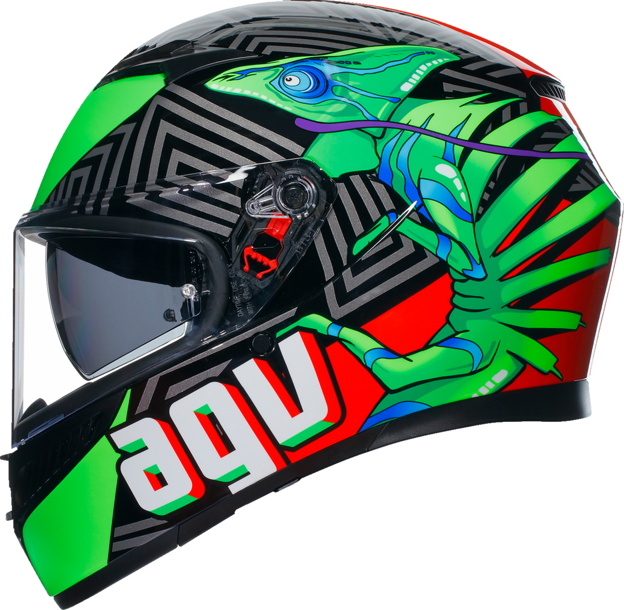 AGV K3 Helmet - Kamaleon - Black/Red/Green - XL 2118381004013XL