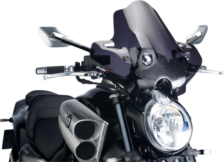 PUIG HI-TECH PARTS New Generation Windscreen - Dark Smoke - Vmax 4952F