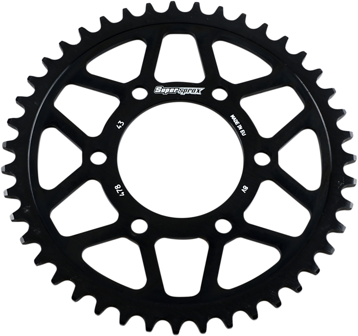 SUPERSPROX Edge Rear Sprocket - Black - 43 Tooth RFA-478-43-BLK