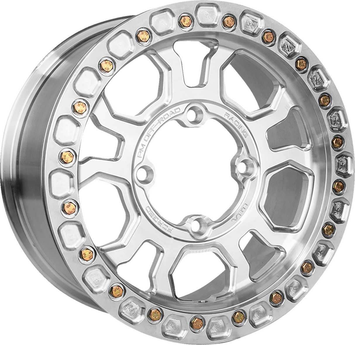 PM OFF-ROAD Wheel - Race Beadlock - Front/Rear - Silver - 15"x7" - 4/137 - 5+2 412MA1507015282